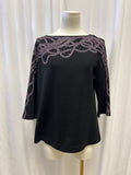 St. John Rope Print Scoop Neck Top