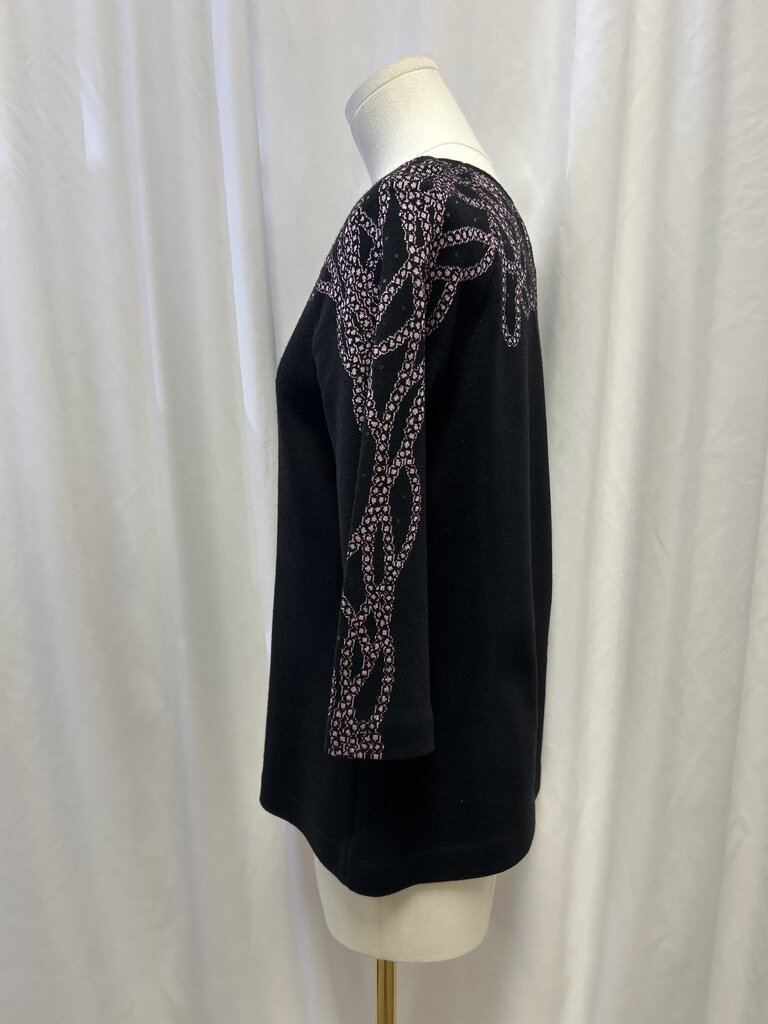 St. John Rope Print Scoop Neck Top