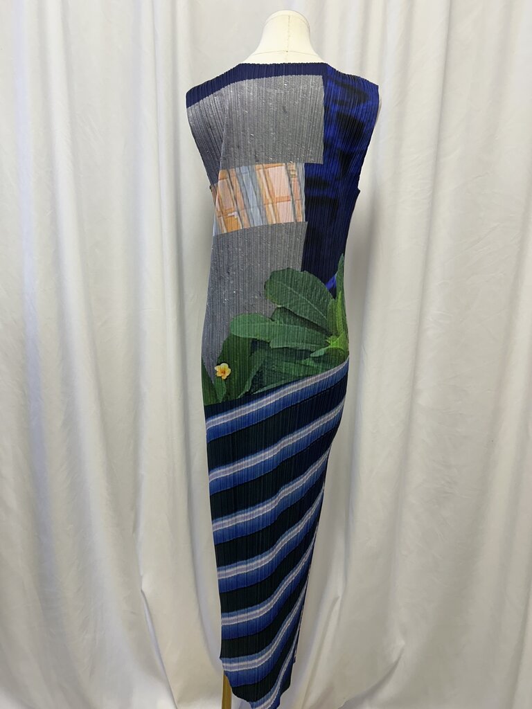 Pleats Please Issey Miyake Printed Sleevess Dress (In Store $740)