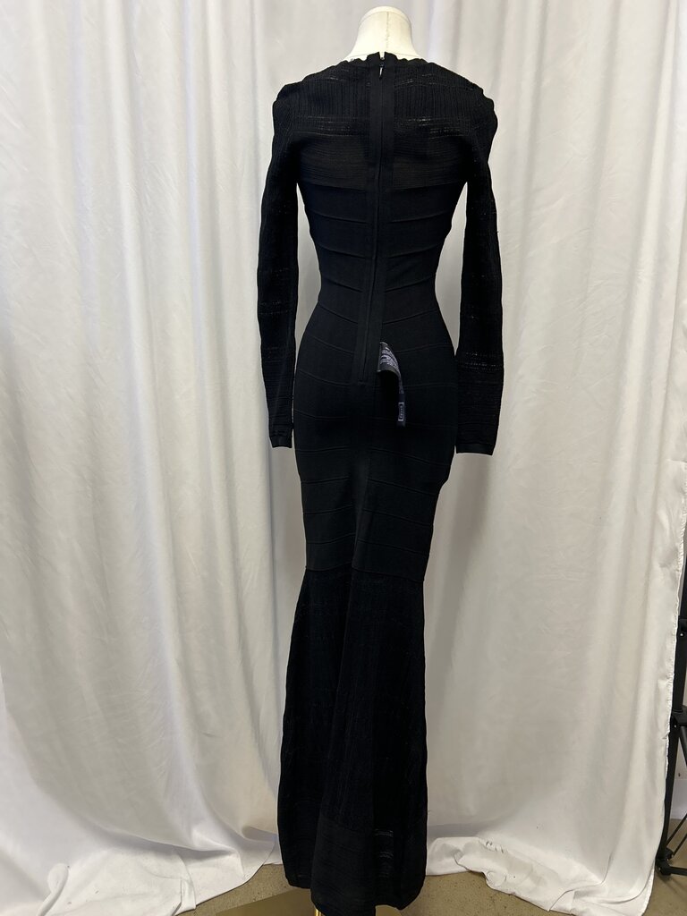 Herve Leger Semi-Sheer Bandage Maxi Dress NWT