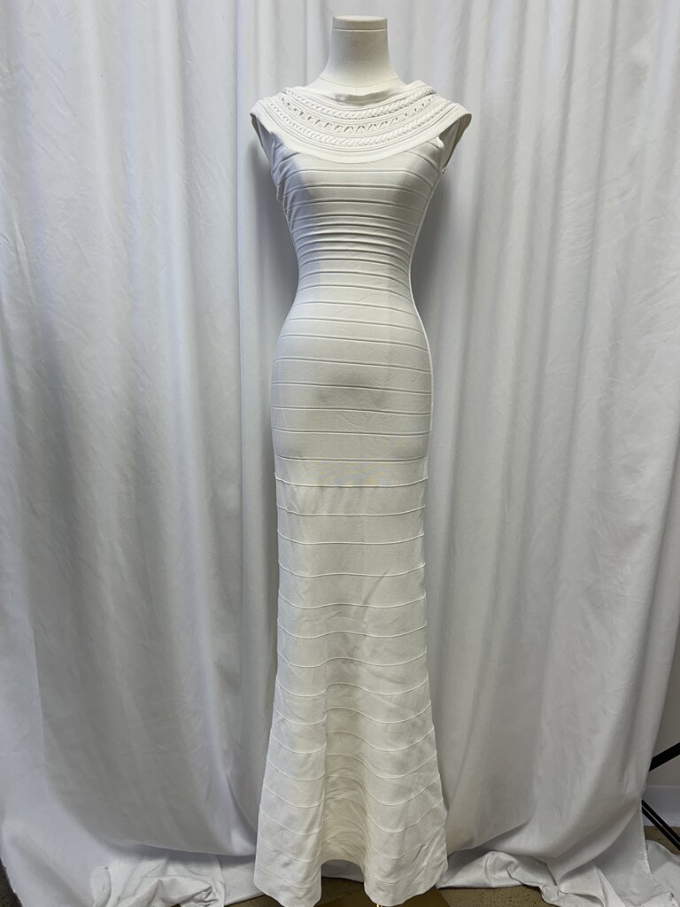 Herve Leger Woven Neck Bandage Maxi Dress NWT