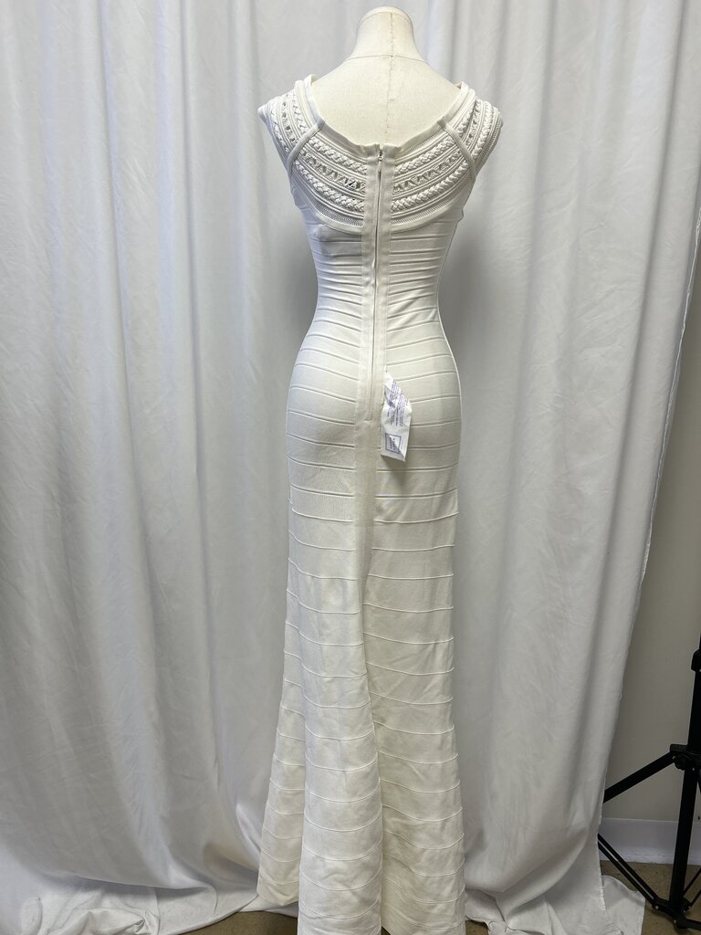 Herve Leger Woven Neck Bandage Maxi Dress NWT