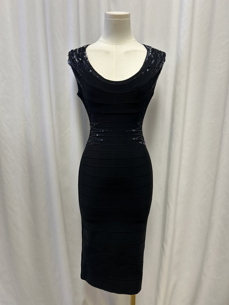 Herve Leger Sequin Detail Mid Length Dress NWT
