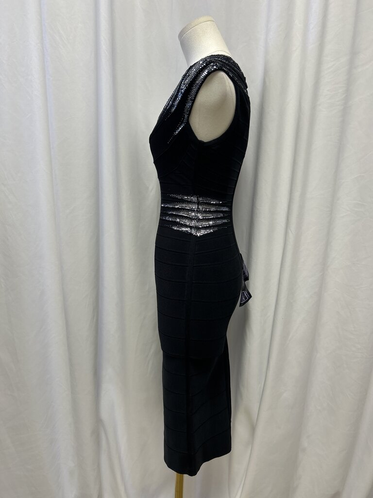 Herve Leger Sequin Detail Mid Length Dress NWT