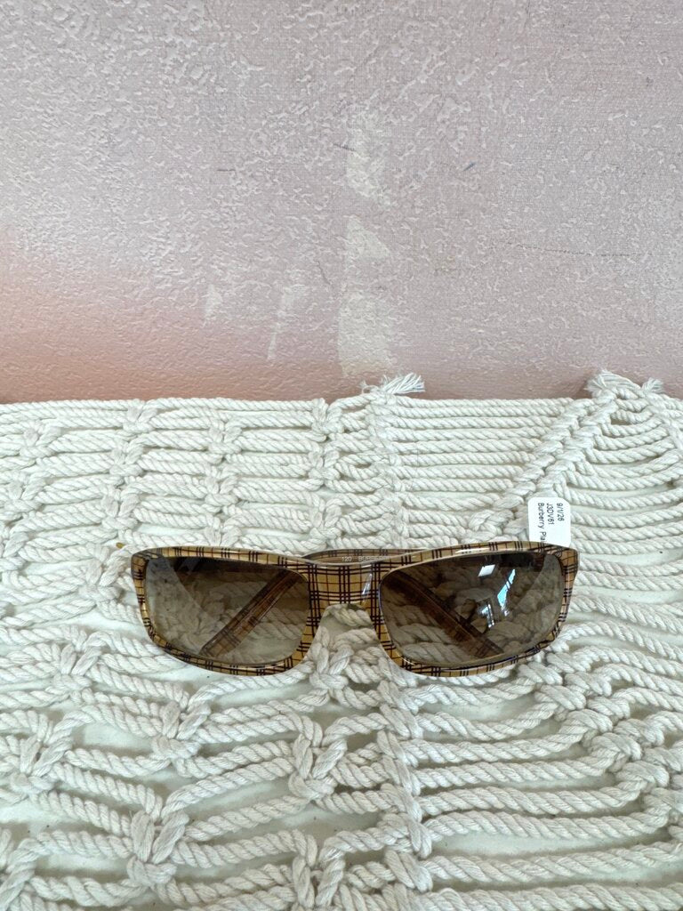 Burberry Plaid Gradient Sunglasses w/ Case