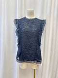 Ted Baker Black Lace Sleeveless Shirt
