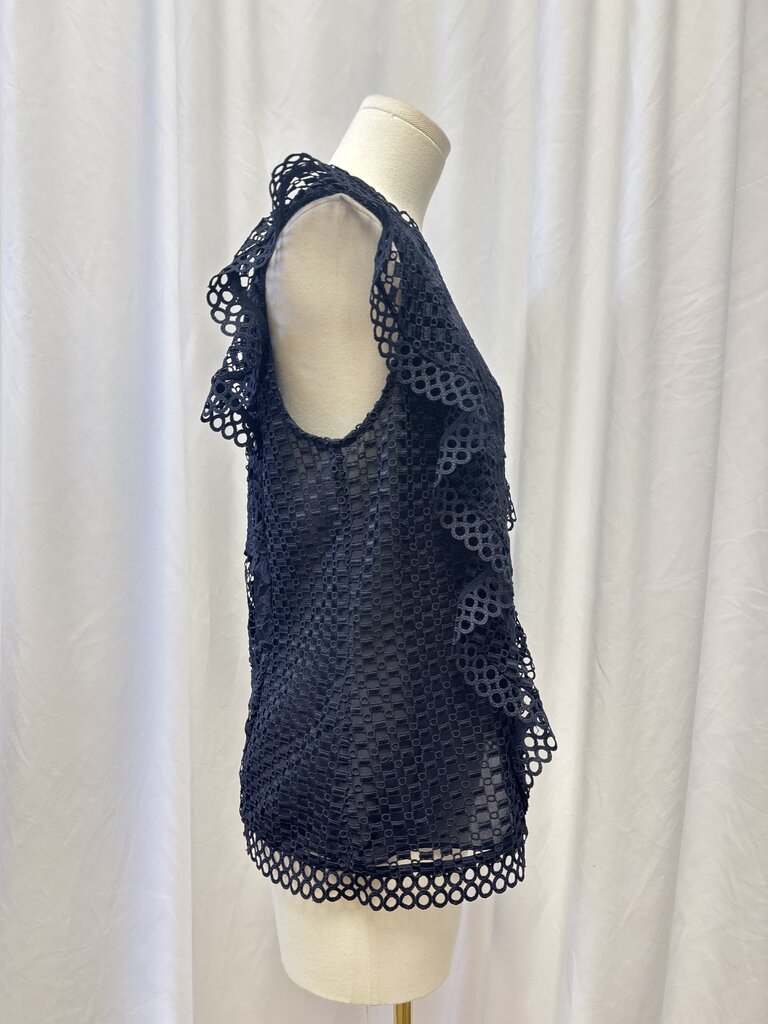 Ted Baker Black Lace Sleeveless Shirt