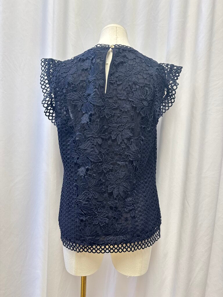 Ted Baker Black Lace Sleeveless Shirt