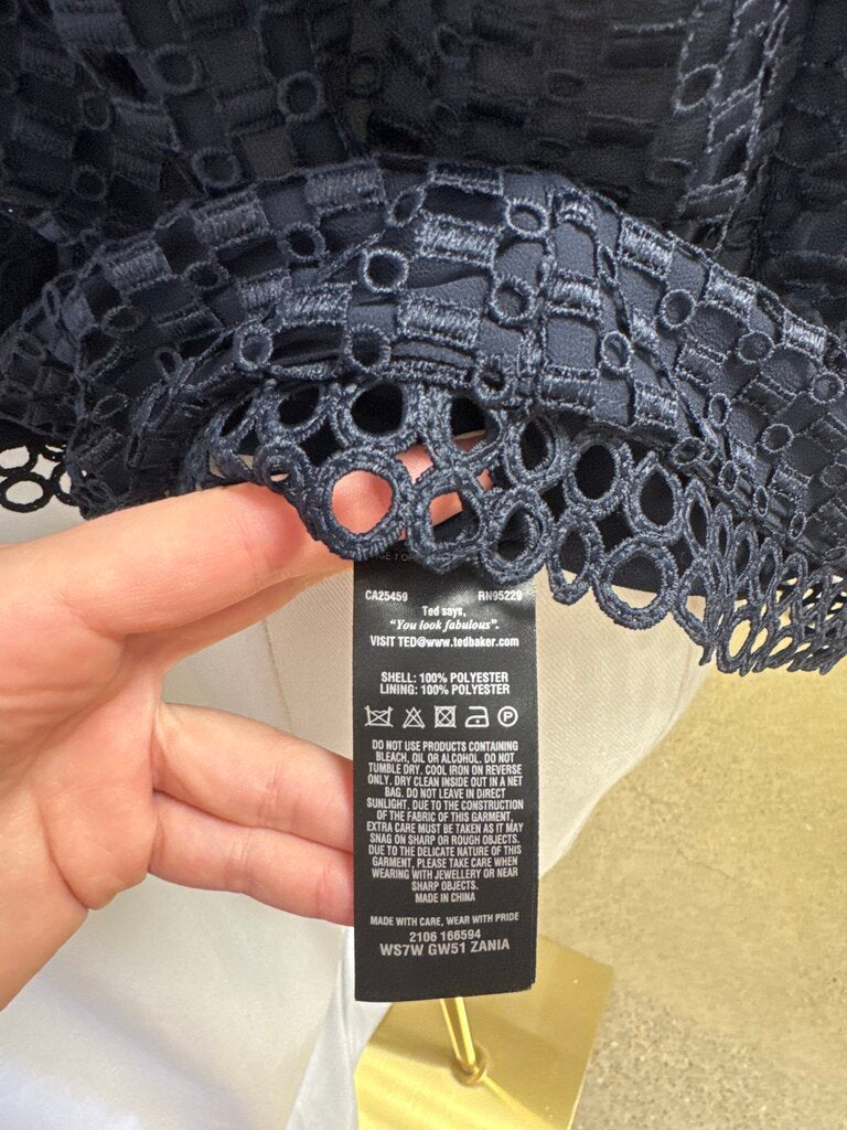 Ted Baker Black Lace Sleeveless Shirt
