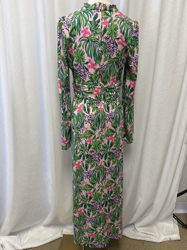 Lilly Pulitzer Palm Print Long Sleeve Dress NWT