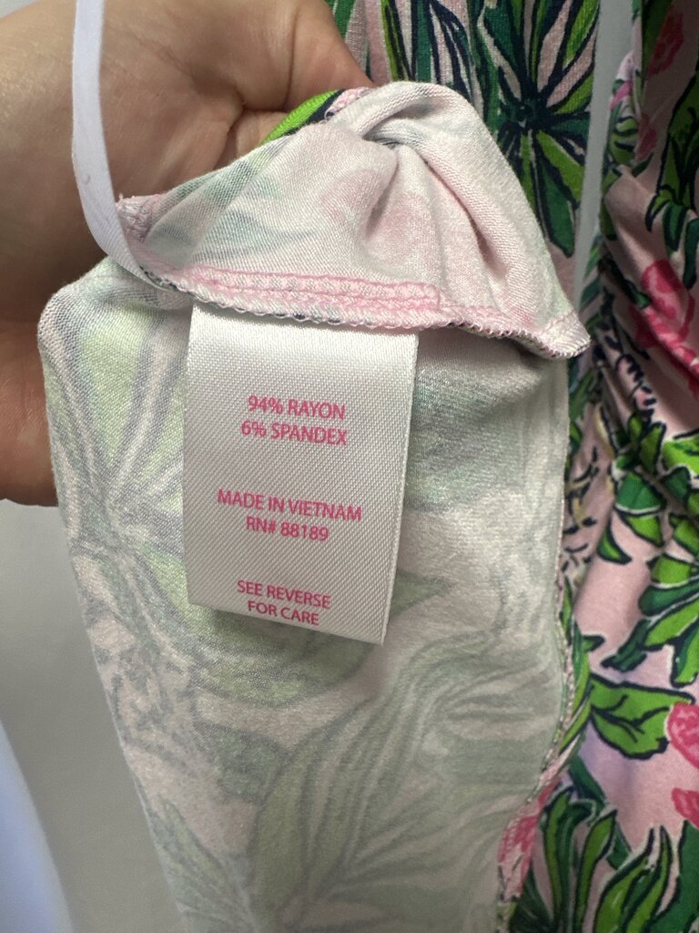 Lilly Pulitzer Palm Print Long Sleeve Dress NWT