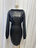 RtA Faux Leather Long Sleeve Dress NWT