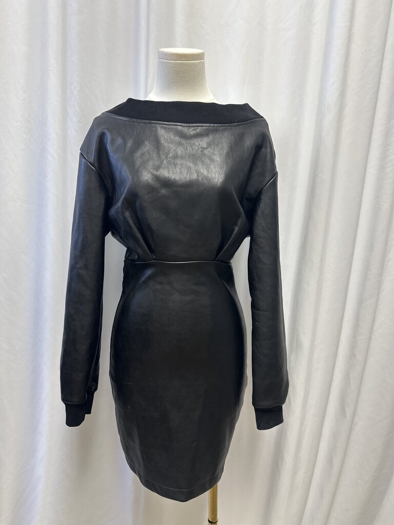 RtA Faux Leather Long Sleeve Dress NWT