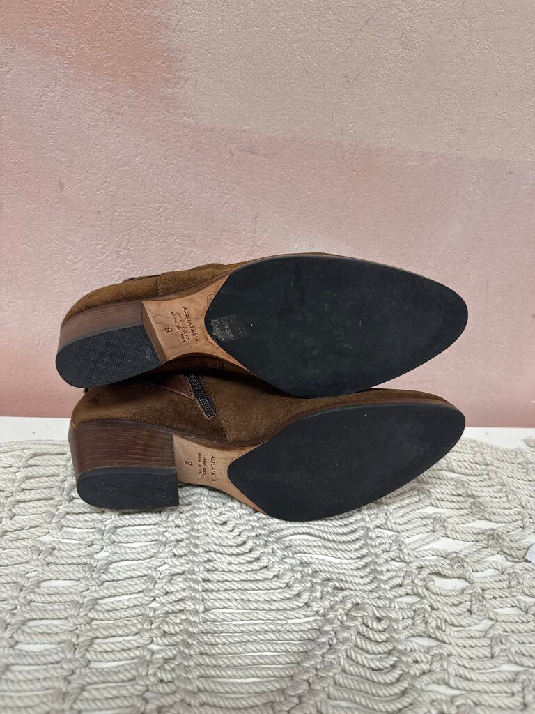 Aquatalia Brown Suede Booties
