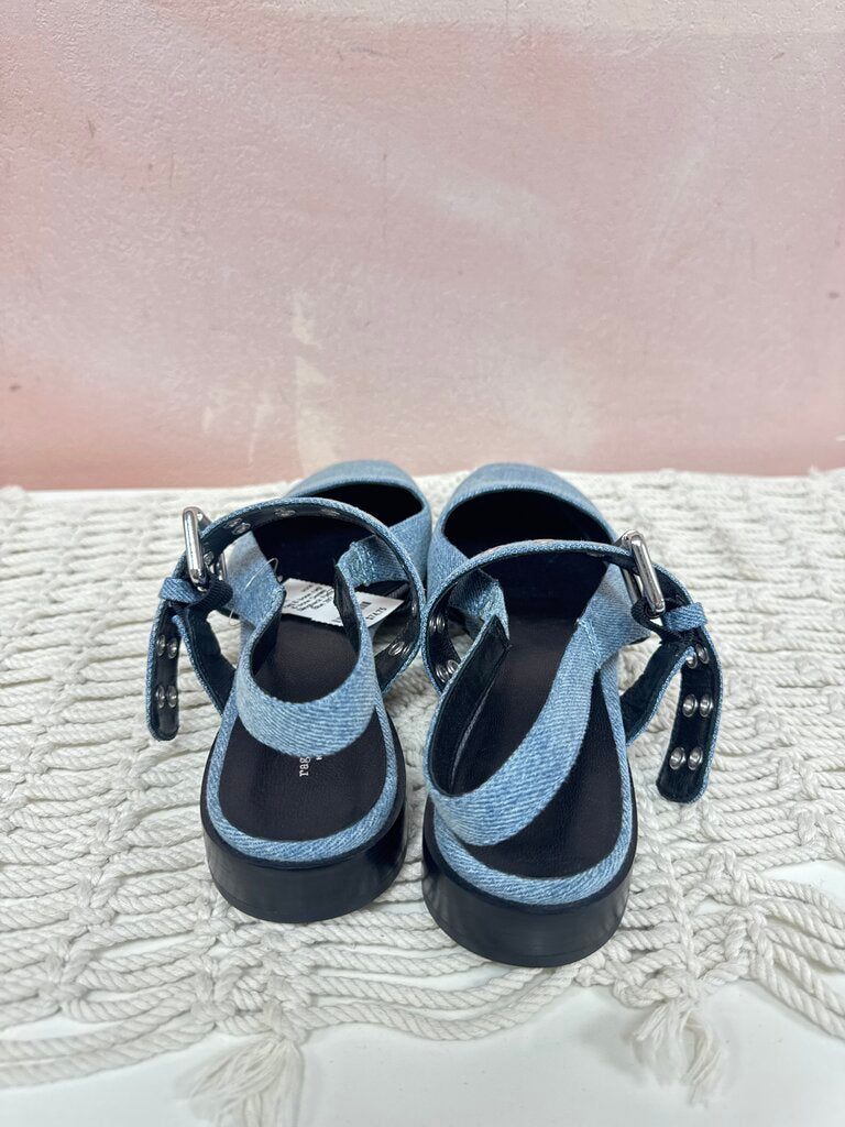 rag & bone Denim Slingback Flats