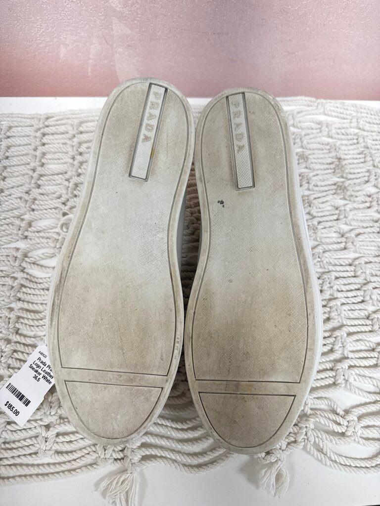 Prada Logo Leather Sneaker