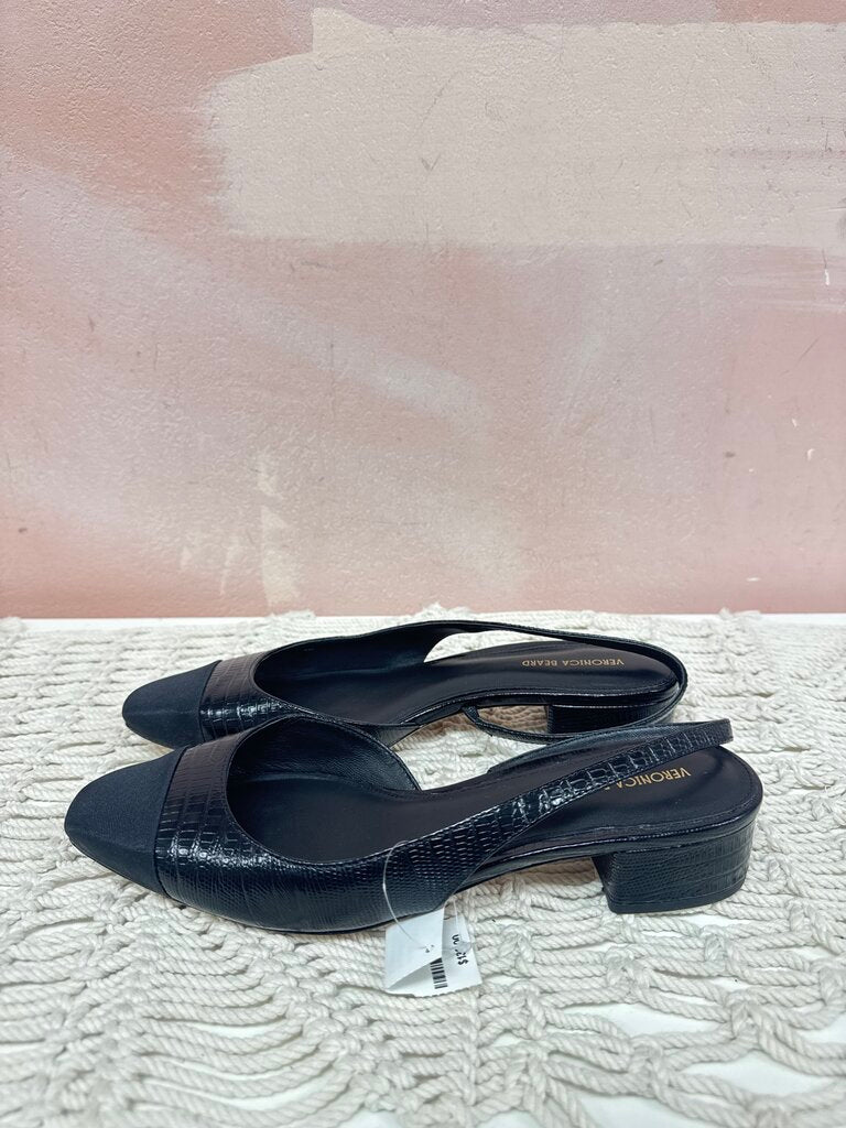Veronica Beard Embossed Cap Toe Slingback