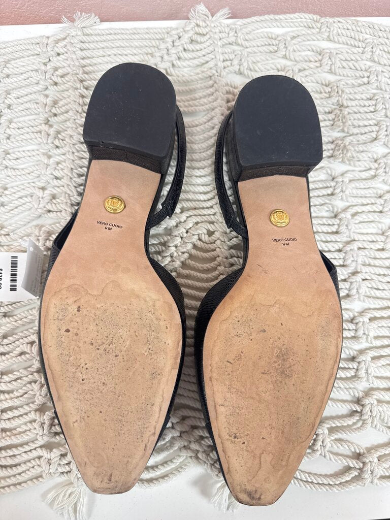 Veronica Beard Embossed Cap Toe Slingback