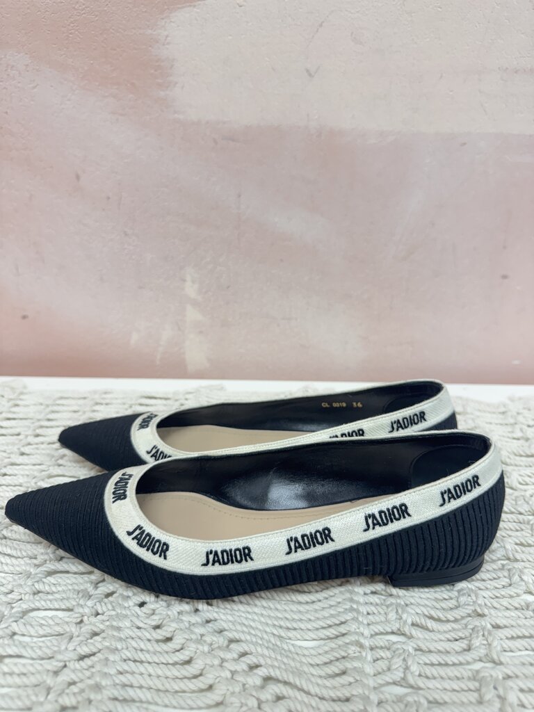 Dior J'Adior Embroided Pointed Toe Flat