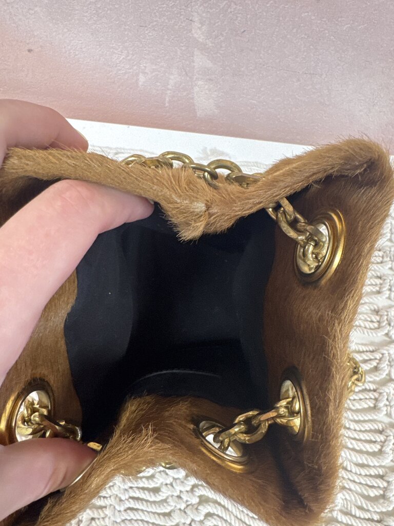 Delphine Delafon Pony Hair and Calfskin Bucket Bag