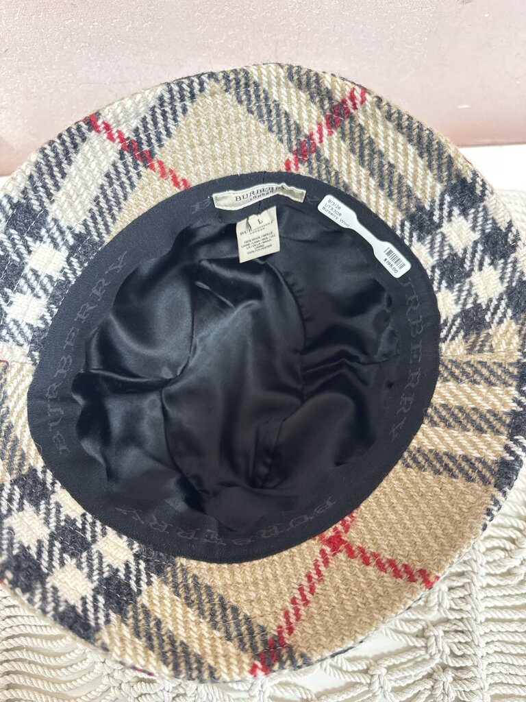 Burberry Wool Plaid Bucket Hat