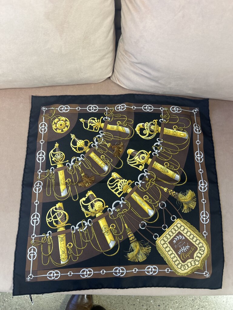 Hermes Vintage "Cliquetis" Scarf by Julia Abadie w/ Box