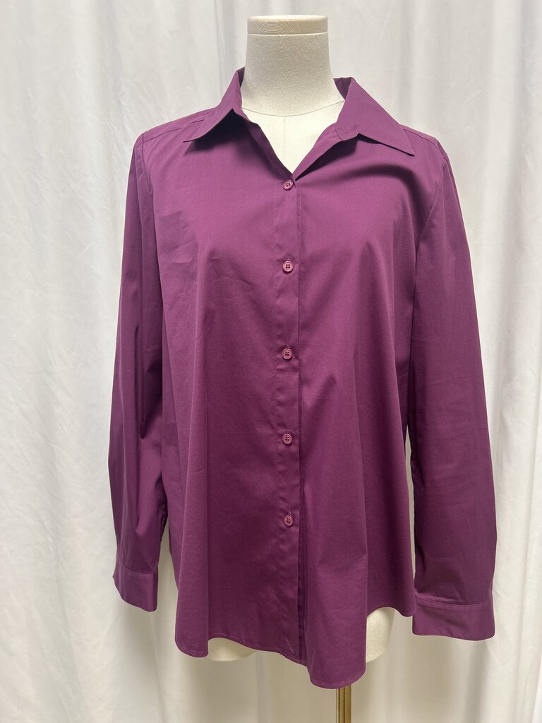 Lafayette 148 Purple Button Up