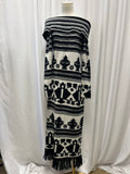 Johanna Ortiz Patterned Off The Shoulder Dress Fringe Hem