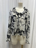 St. John Silk Blend Floral Blouse