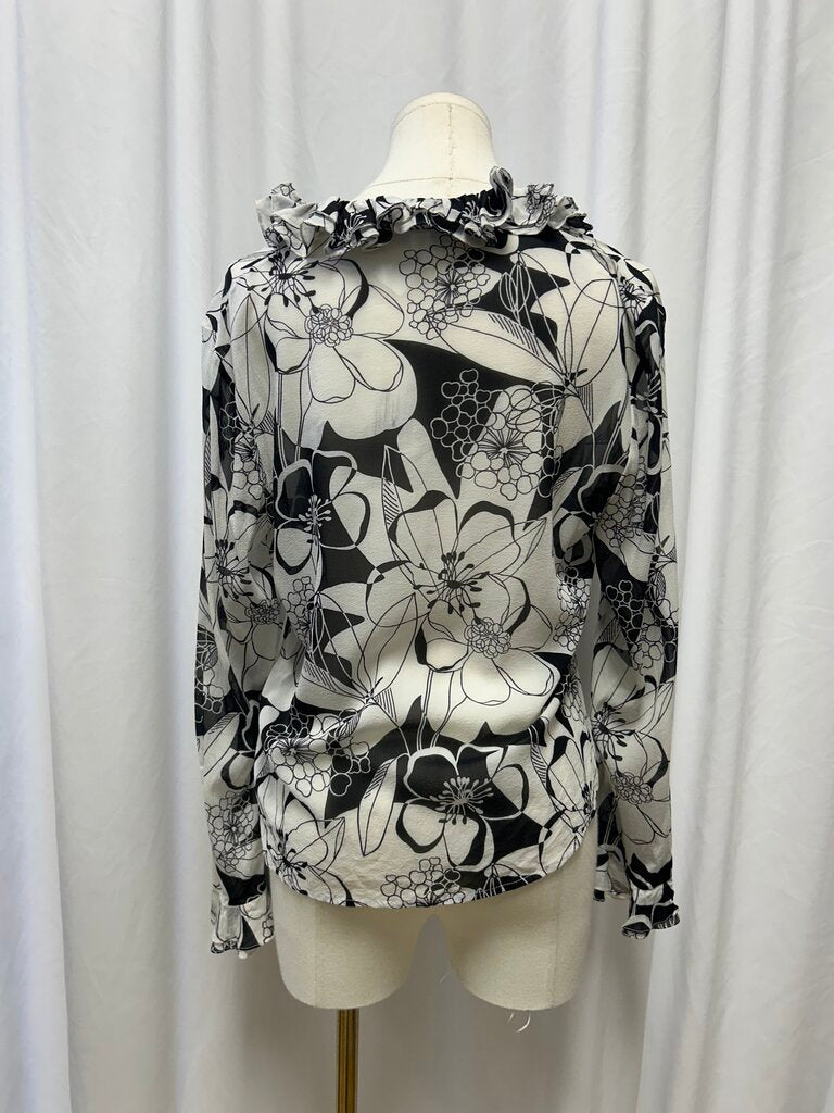 St. John Silk Blend Floral Blouse