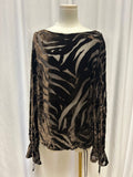 Escada Velvet Animal Print Top