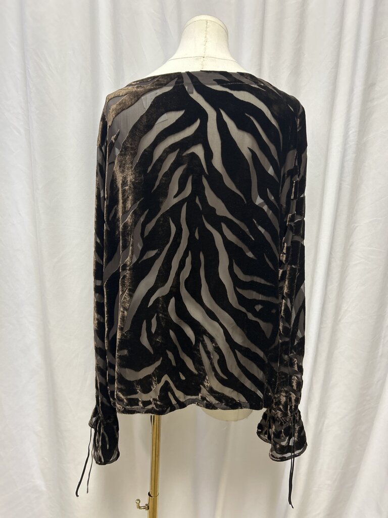 Escada Velvet Animal Print Top