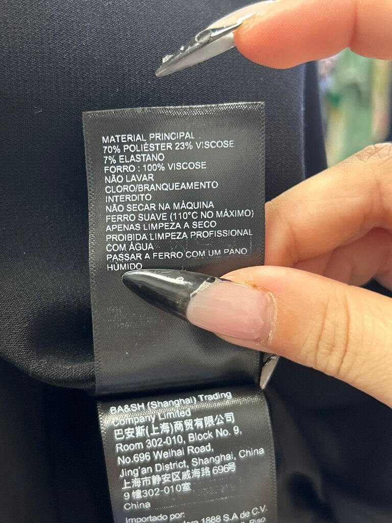 ba&sh Mandarin Collar Cropped Jacket