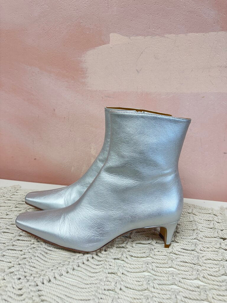 Staud Metallic "Wally" Ankle Boot w/ Box and Dustbag (Originally $395)