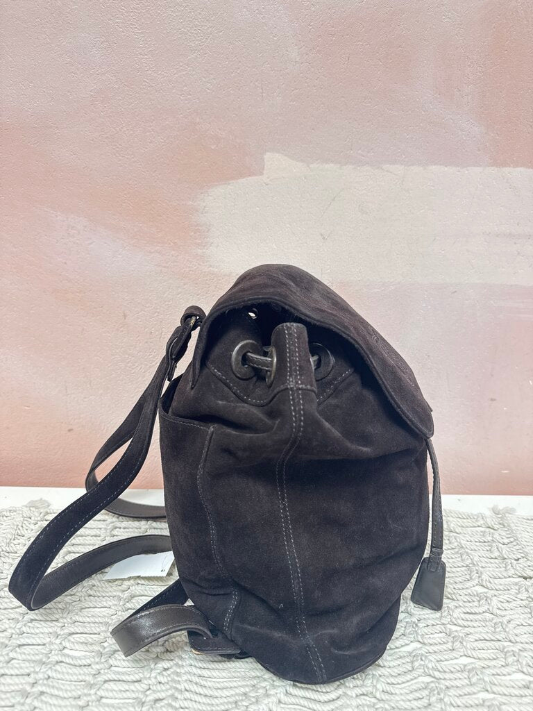 Chanel Suede Interlocking CC Backpack '97-'99