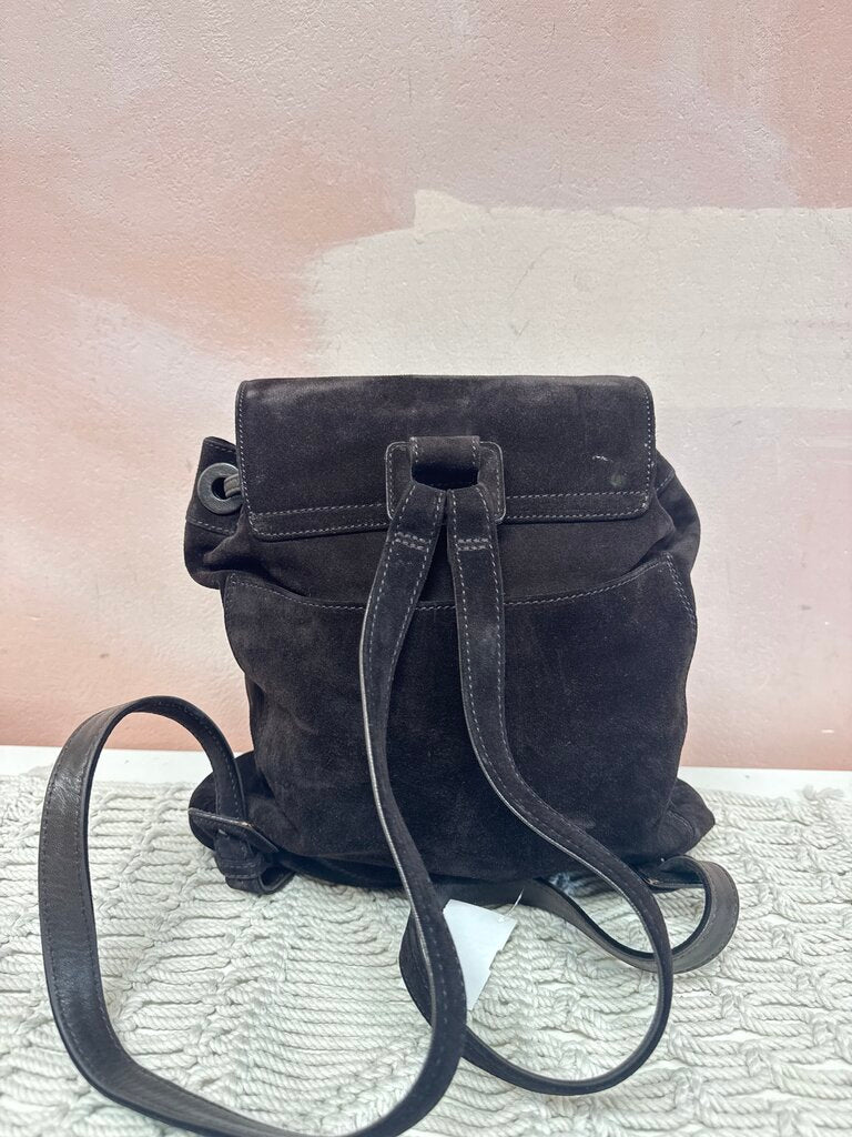 Chanel Suede Interlocking CC Backpack '97-'99