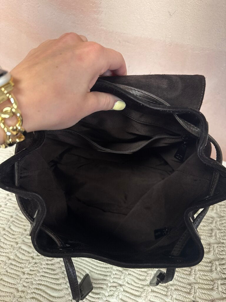 Chanel Suede Interlocking CC Backpack '97-'99