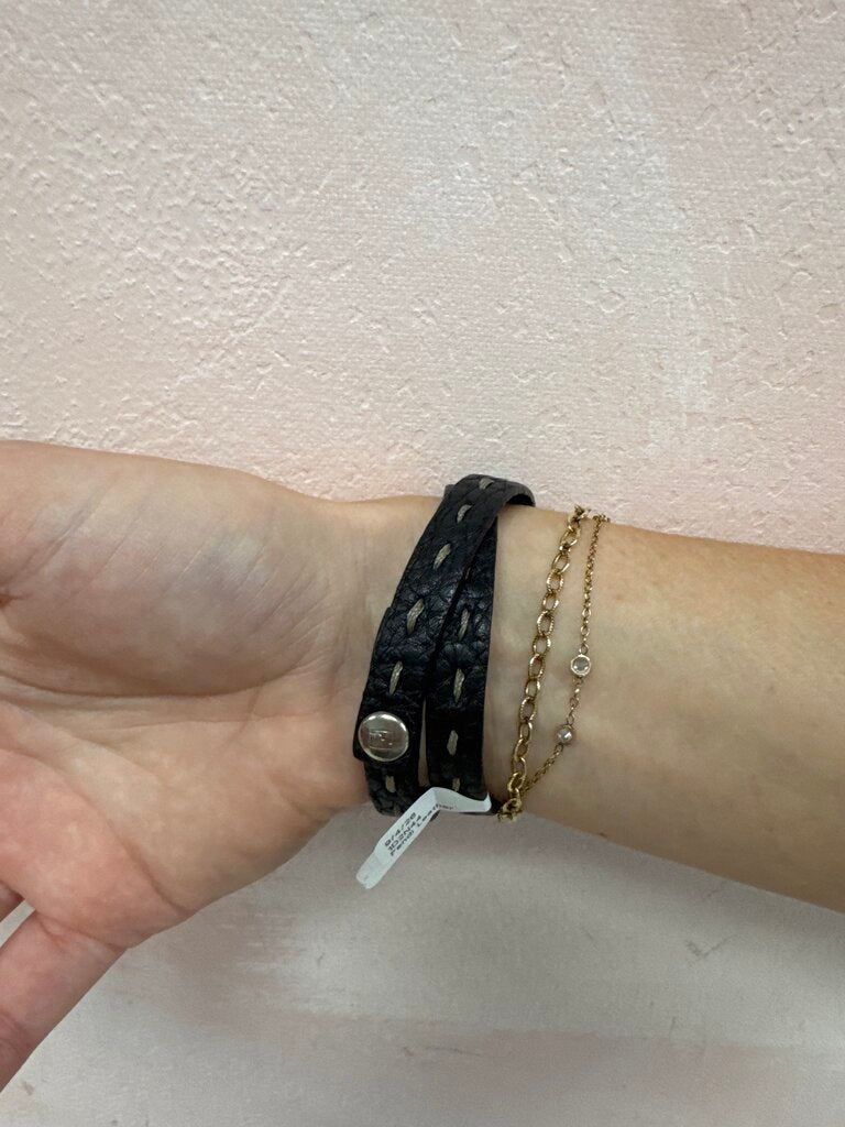 Fendi Leather Wrap Bracelet