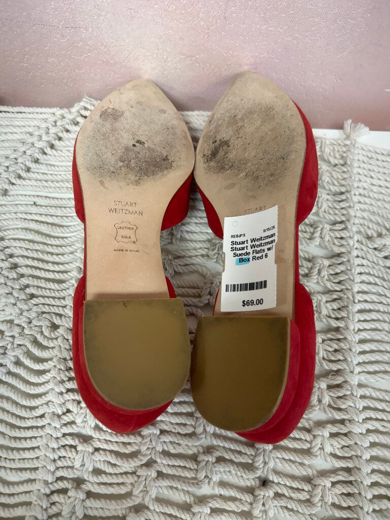 Stuart Weitzman Suede Flats w/ Box