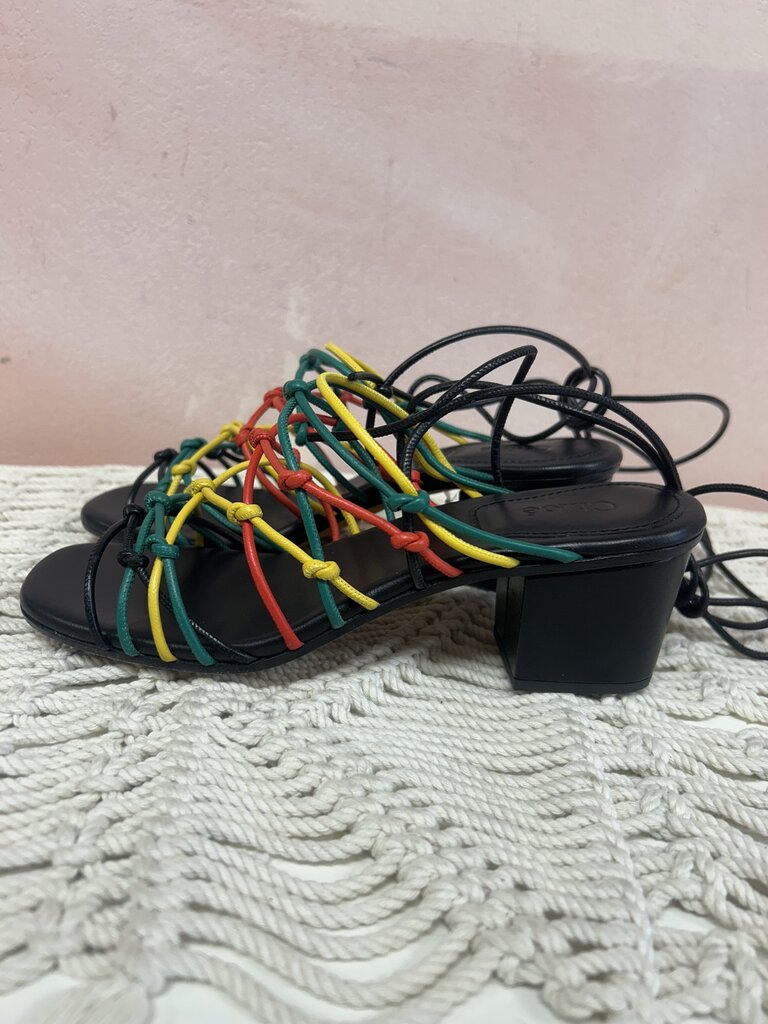 Chloe Colorblock Leather Sandal w/ Box and Dustbag