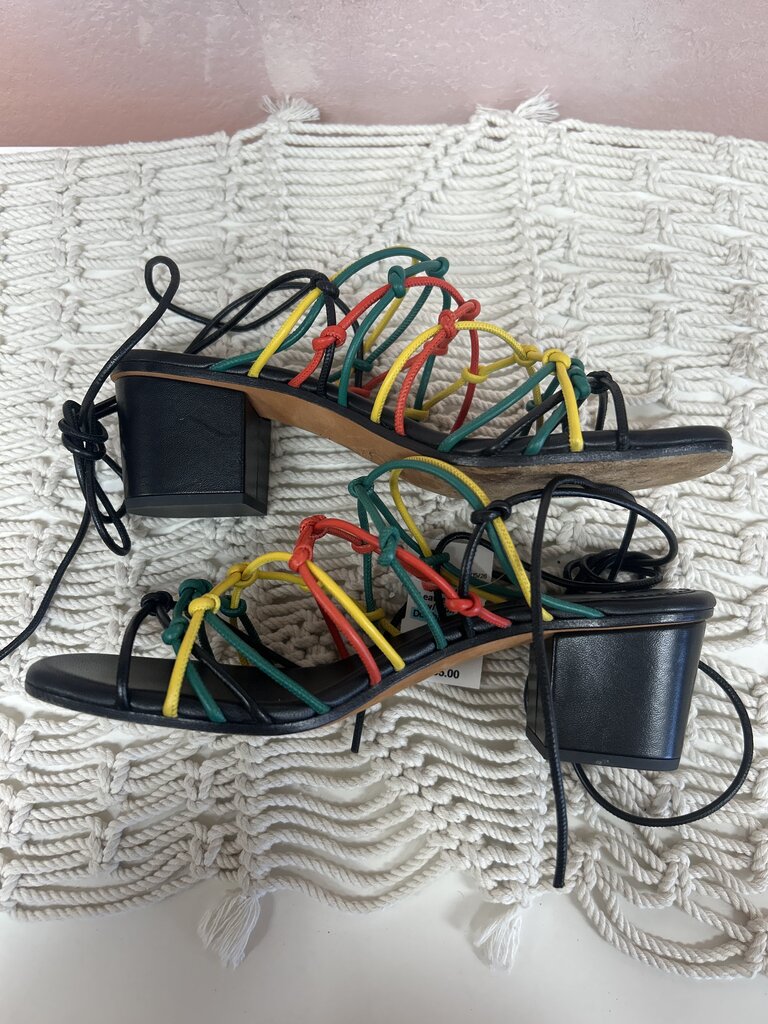 Chloe Colorblock Leather Sandal w/ Box and Dustbag