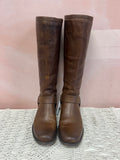 Frye Leather Riding Boot w/ Buckle Detail