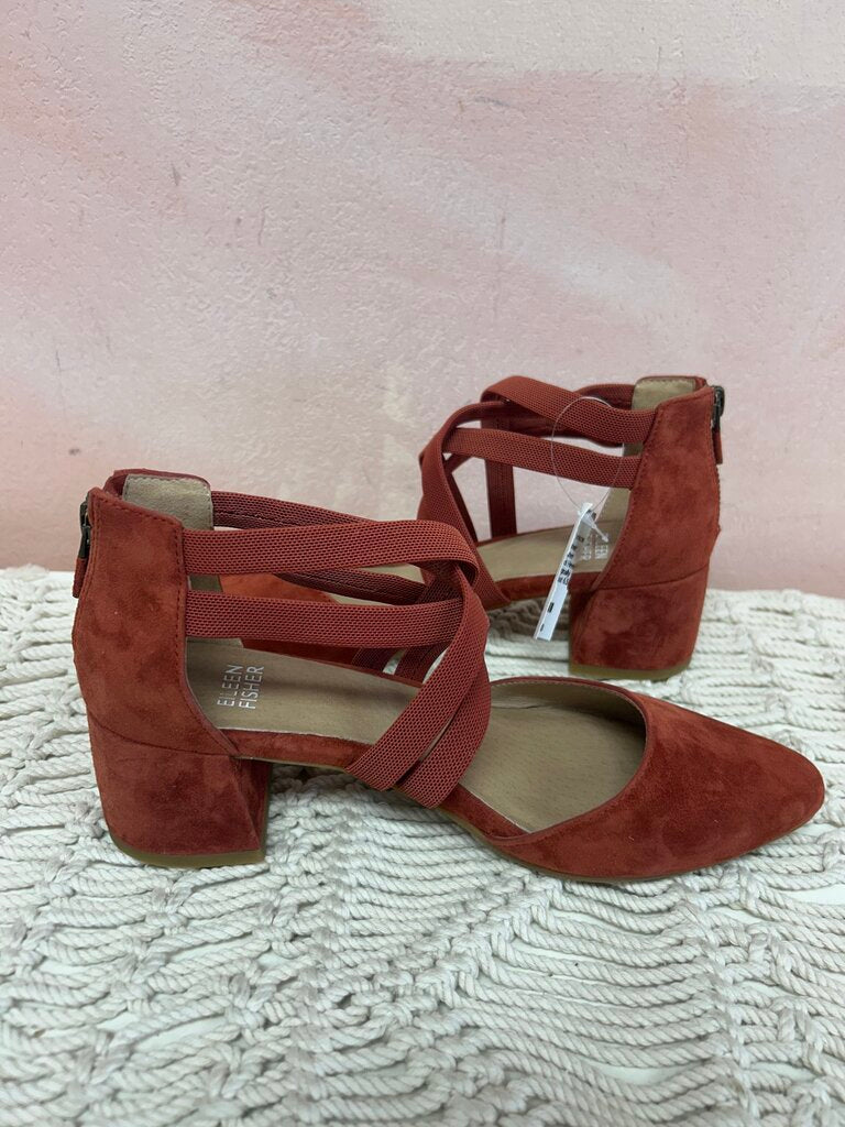 Eileen Fisher Suede Block Heel NWT (Originally $159.90)
