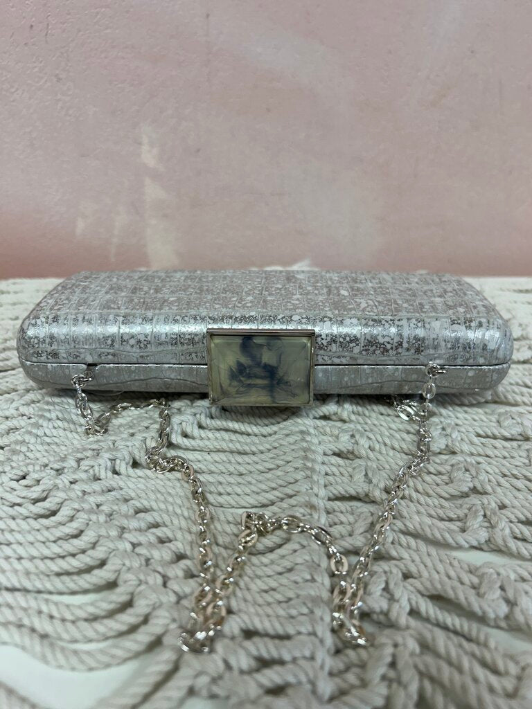 Overture Judith Leiber Embossed Clutch w/ Chain and Dustbag