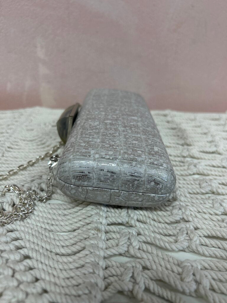 Overture Judith Leiber Embossed Clutch w/ Chain and Dustbag