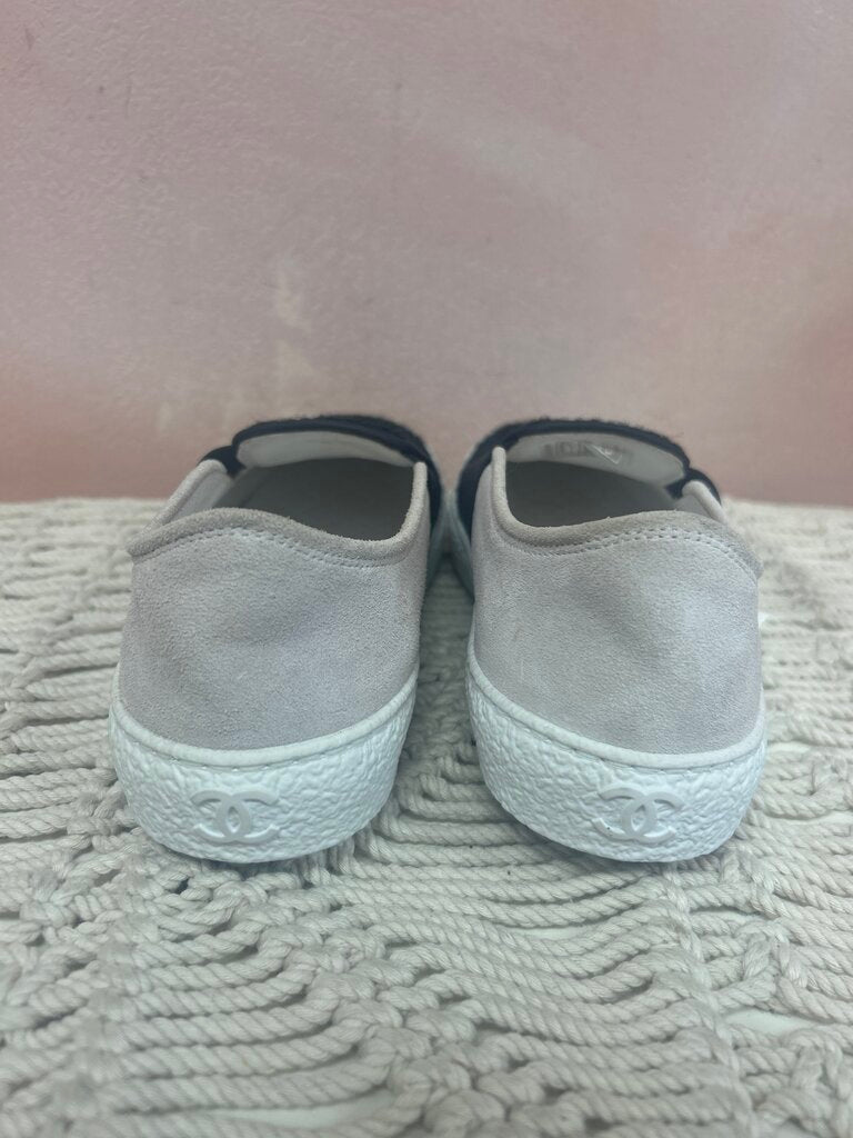 Chanel Tweed Slip On Sneaker