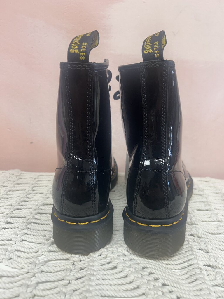 Dr. Martens Black Patent Combat Boot