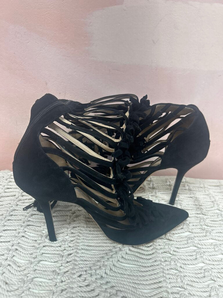 Oscar de la Renta Suede Cage Boots