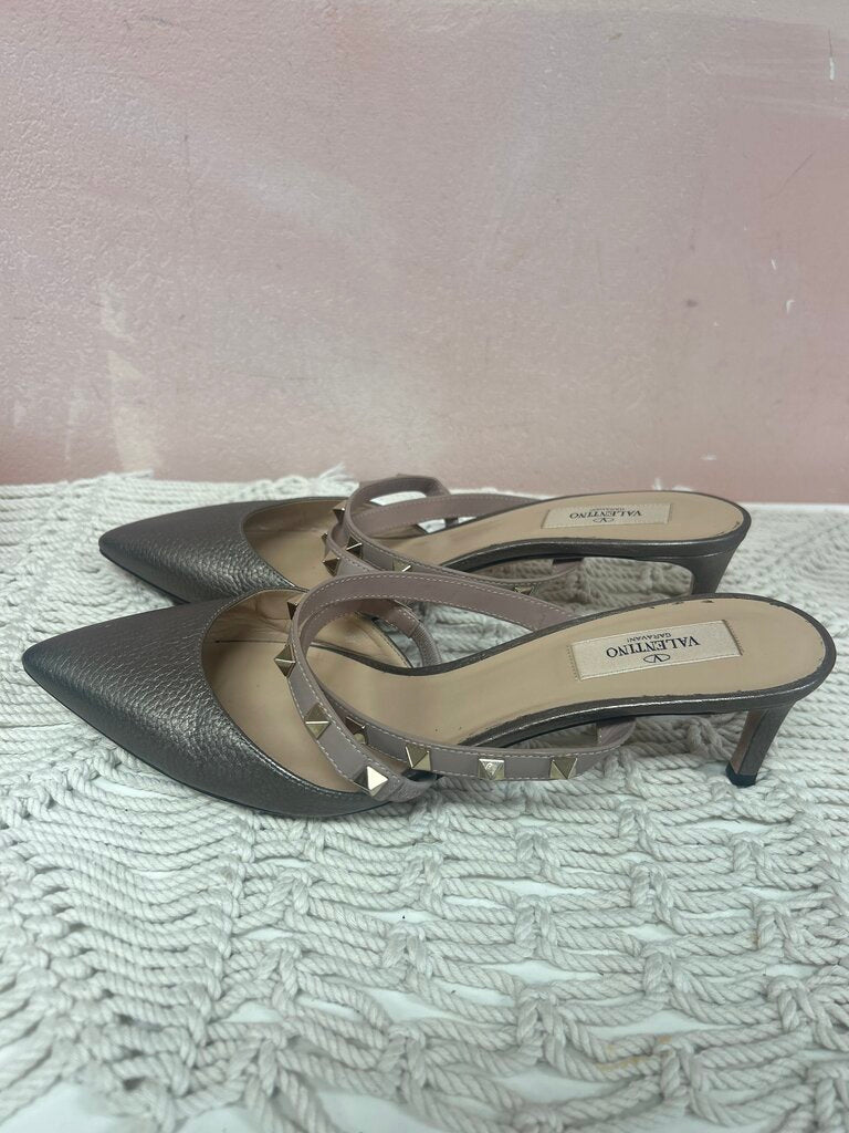 Valentino Metallic Rockstud Mules (As Is)