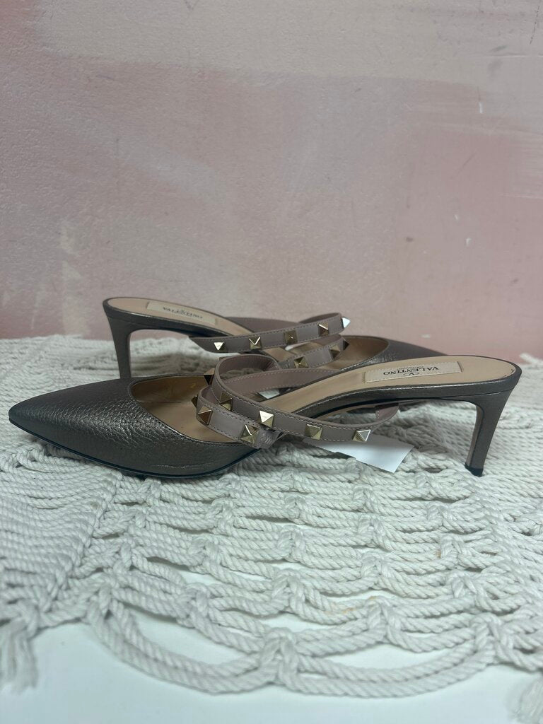 Valentino Metallic Rockstud Mules (As Is)